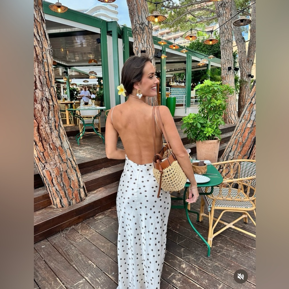 Zara White Polka Dot Slip Dress - Picture 12 of 16